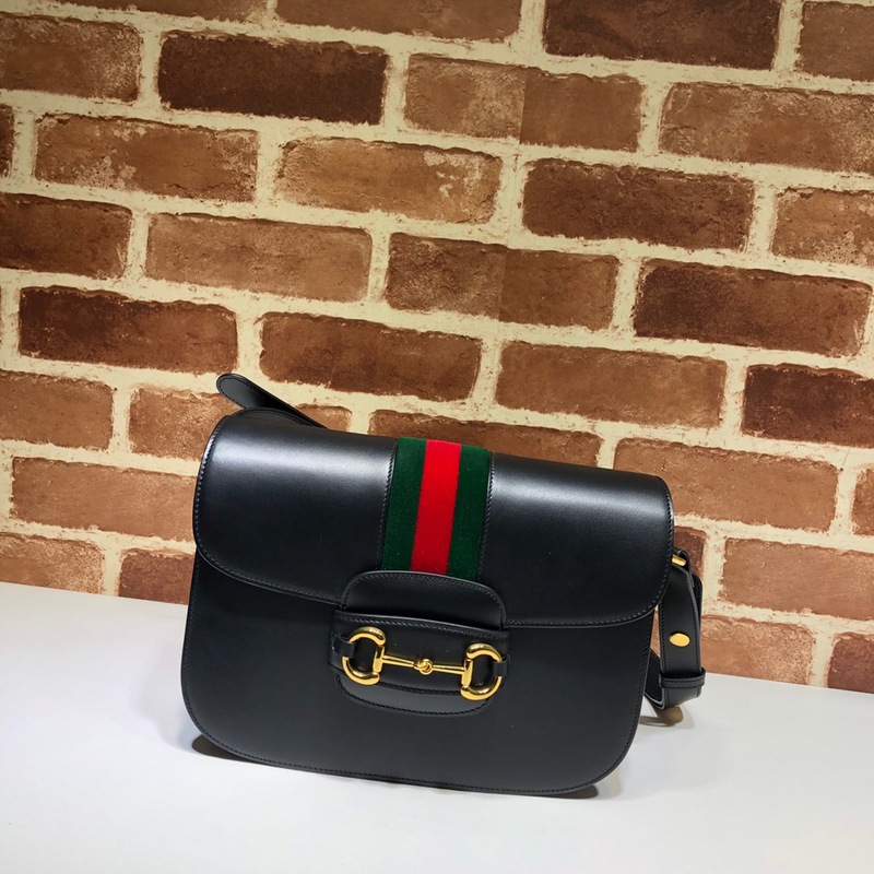 Gucci Horsebit 1955 Python Piccola spalla 602204 Nero