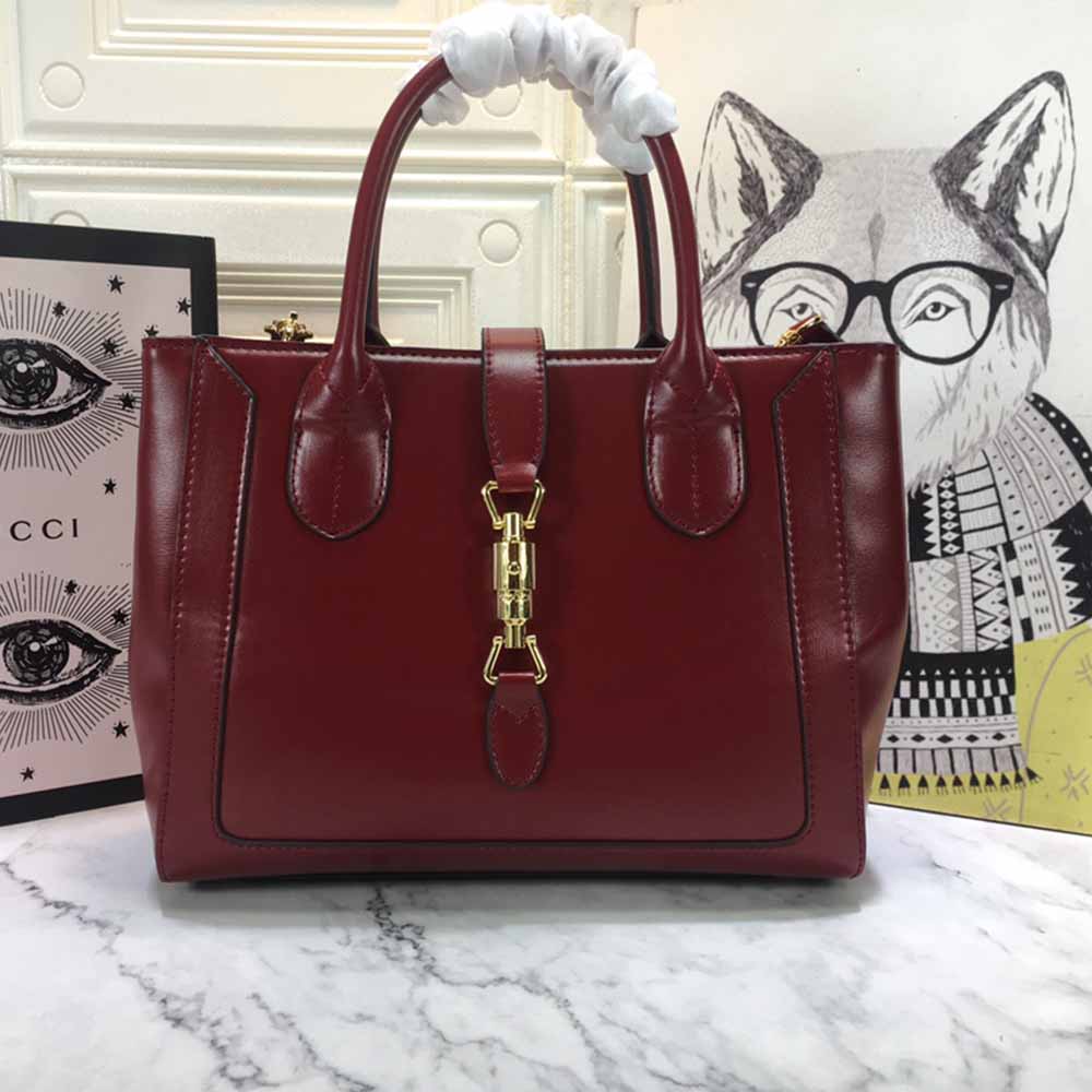 Gucci Jackie 1961 Large tote borsa 649015 rosso/nero/grigio