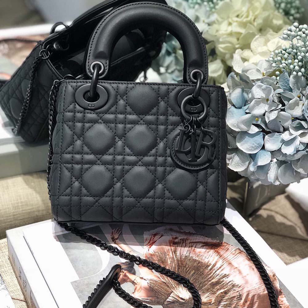 Dior Aaa-Mini Lady Dr borsa pura pura-nero/rosa/grigio