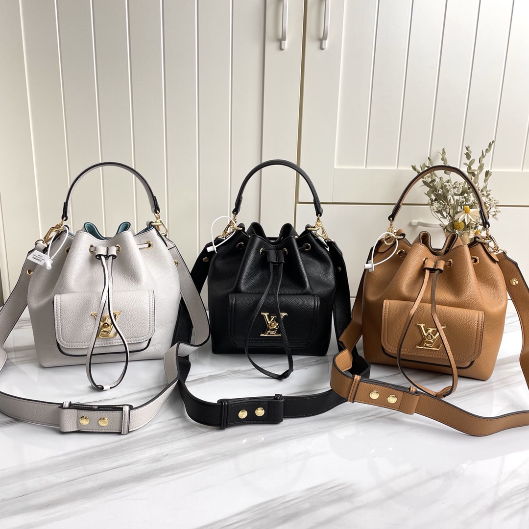 Louis Vuitton Lockme Bucket Black/Brown/Grey