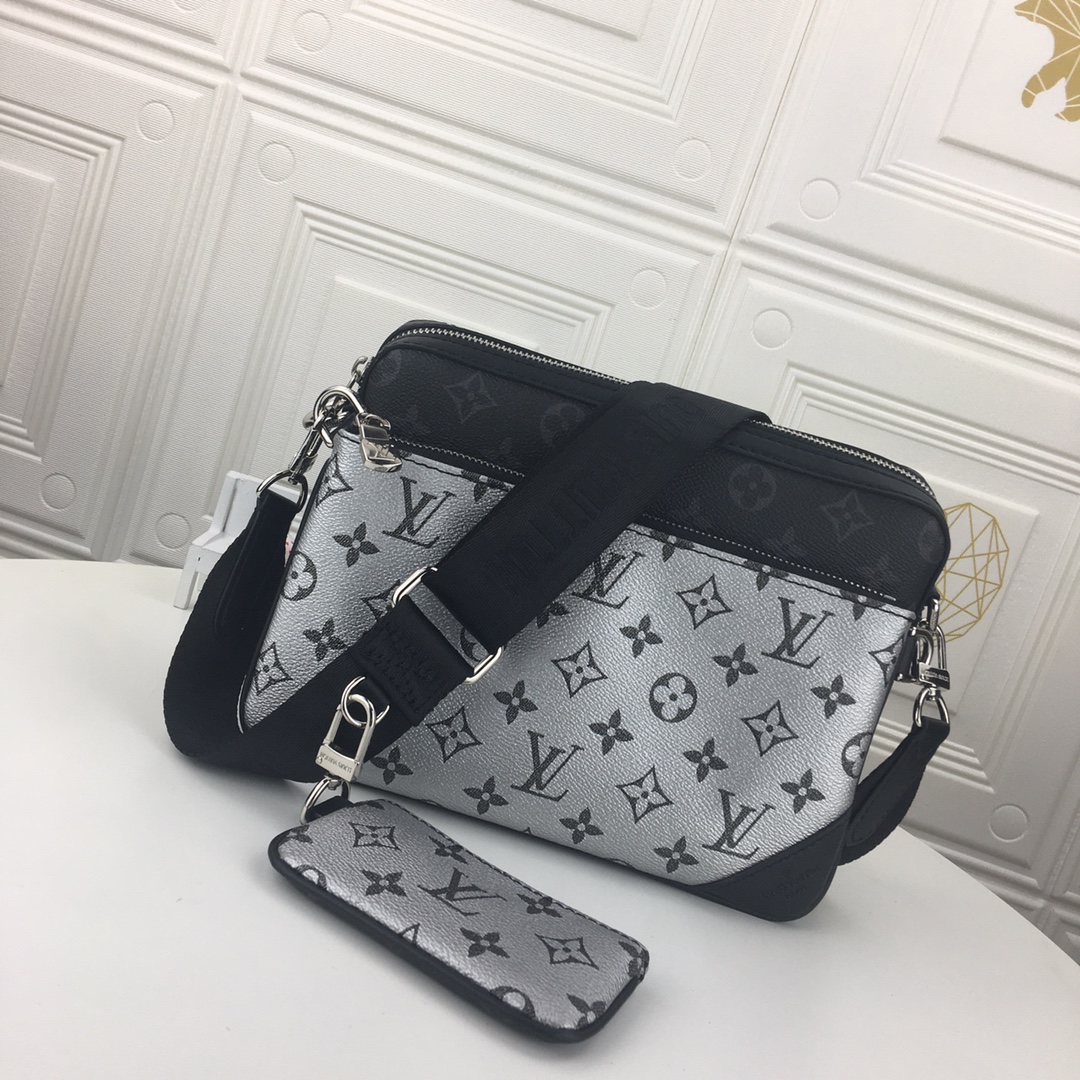 Louis Vuitton Trio Messenger M69443 Black/Silver