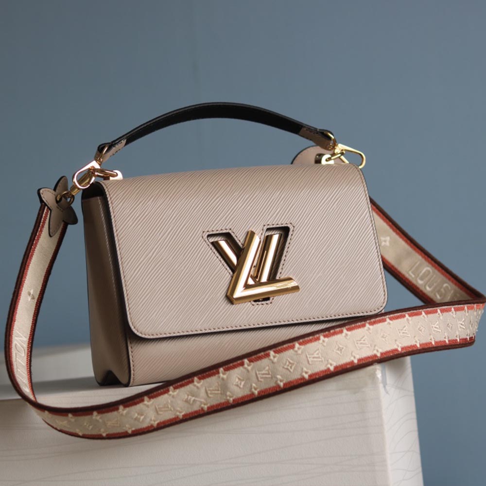 Louis Vuitton Twist MM M57050 beige/nero/rosa