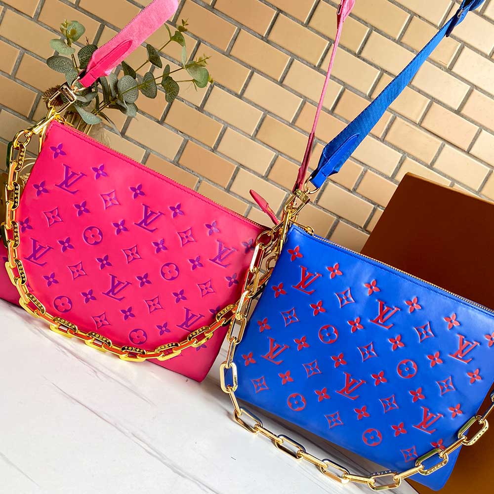 Louis Vuitton Coussin PM M58628 Blu rosa/scuro