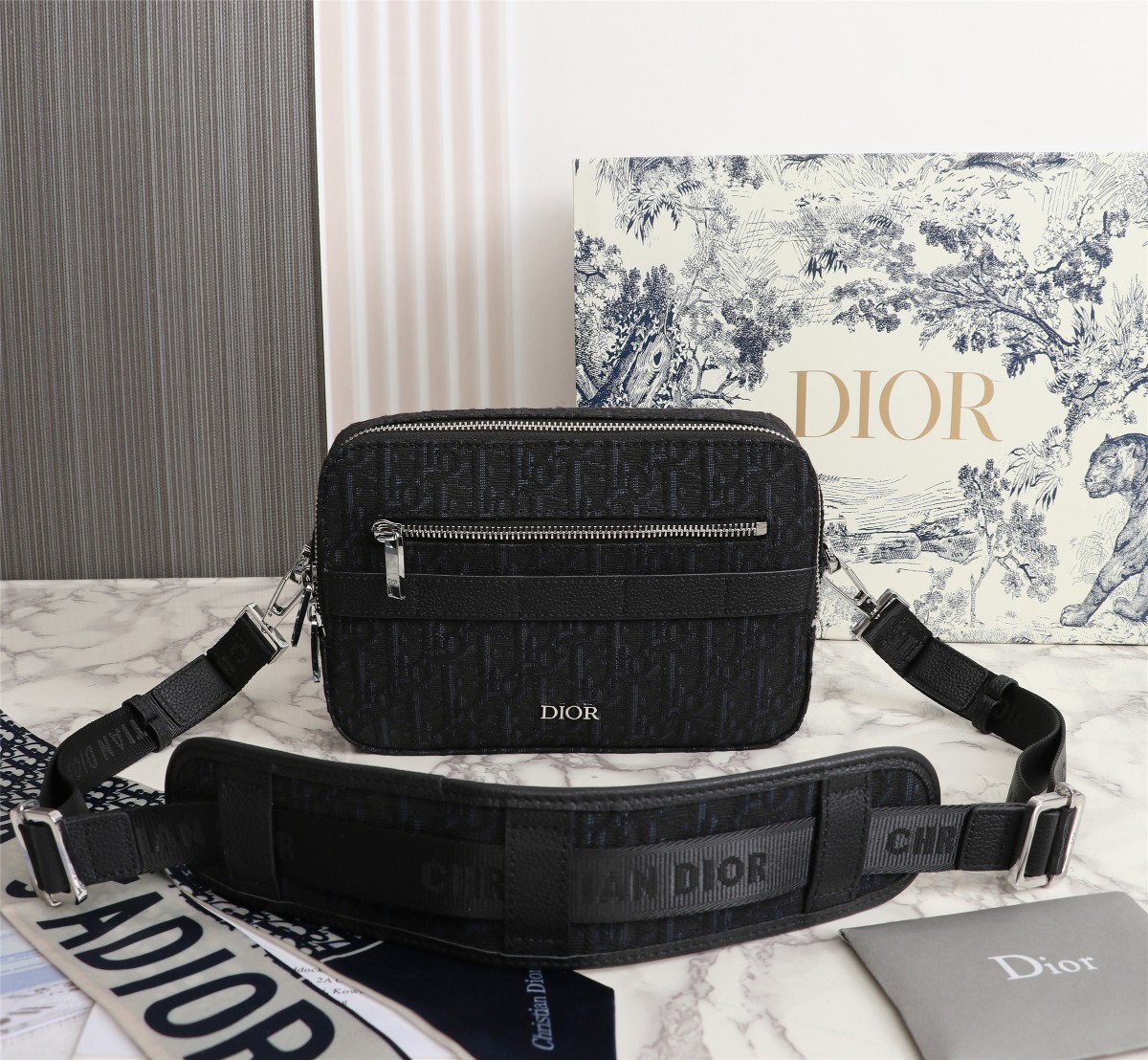 borsa DI MESSIGGIA DI SAFARI DIOR BLACO/BEIGE