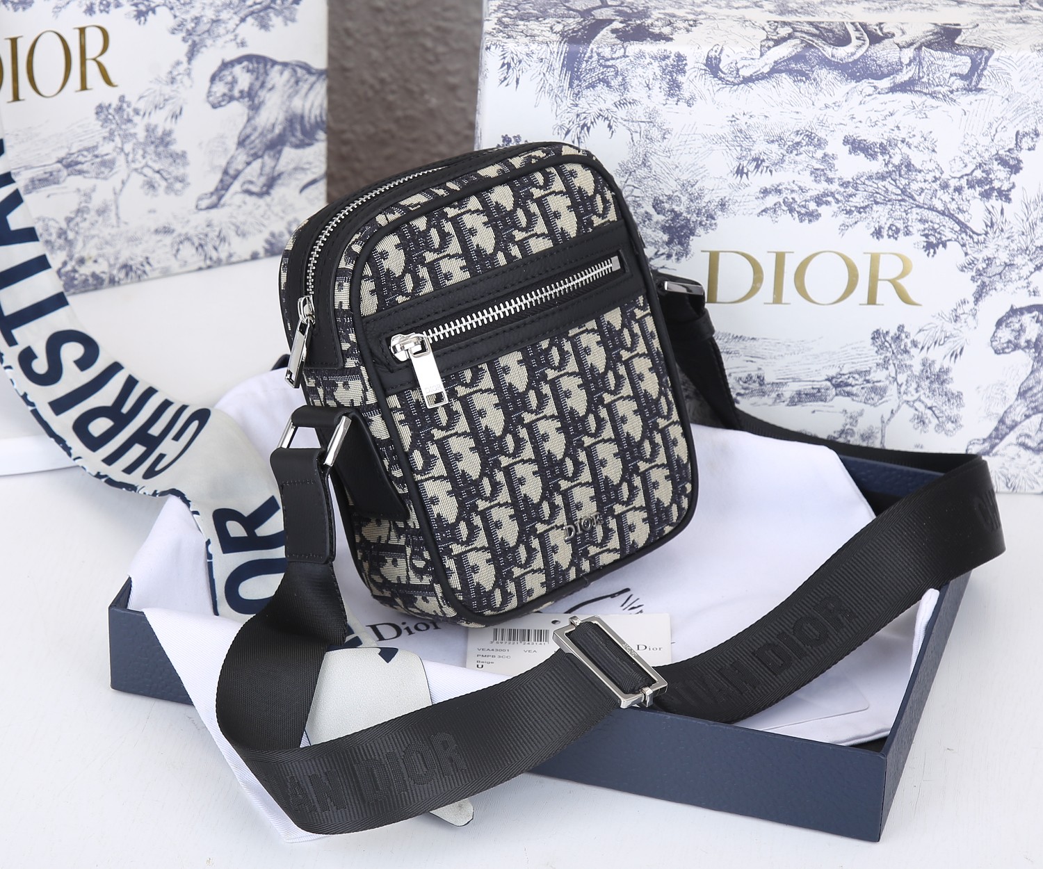 Caschia di Dior Messenger Nero/Beige