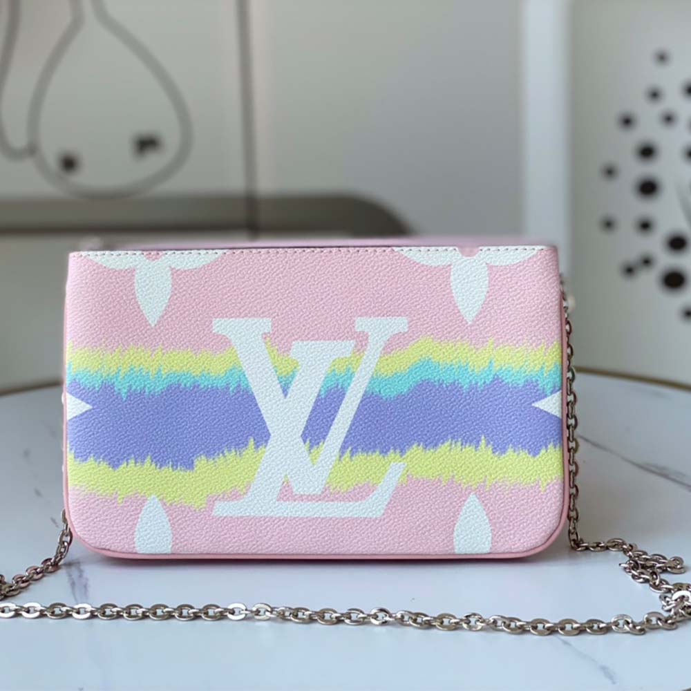 Louis Vuitton Escale Double Zip Pochette M80787 Pink/Red/Blue