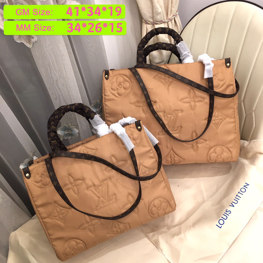 Louis Vuitton onthego gm tote borsa-beige