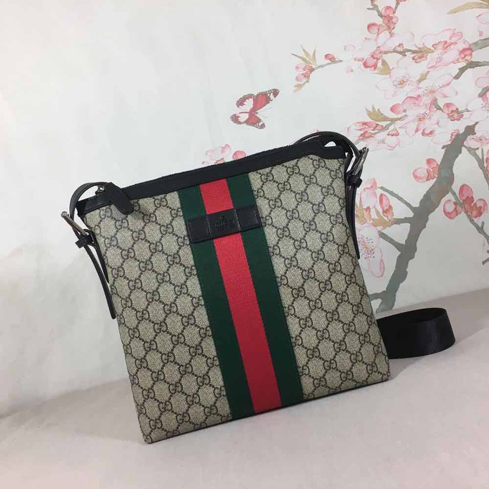 Borsa a traversa per spalla Gucci Black/Grey 387111