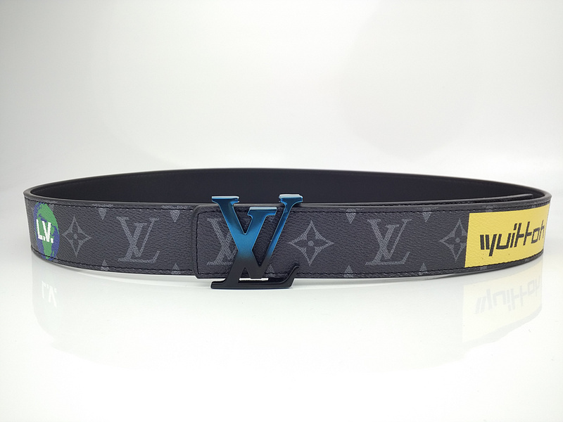 Luis Vuitton Belt L192-80 38mm blu