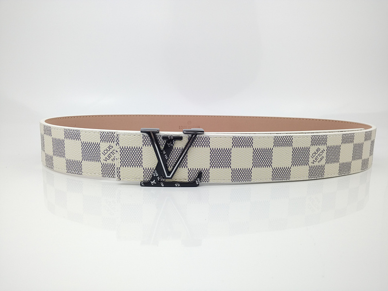 Luis Vuitton Belt L170-75 38mm Silver