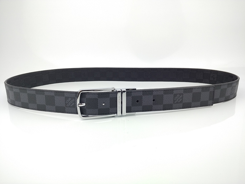 Luis Vuitton Belt L164-80 35mm Silver