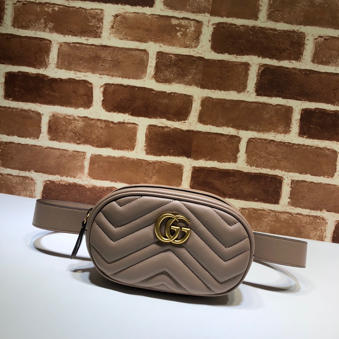 Borsa per cintura in pelle Gucci Marmont Matelasse 476434