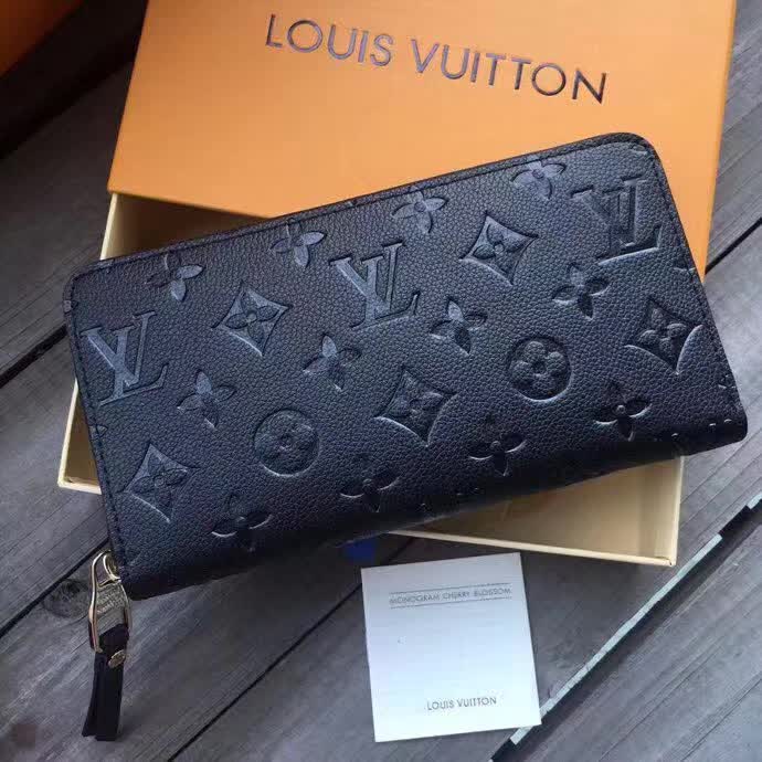 Louis Vuitton Supple Monogram Empreinte Portafoglio zippy in pelle