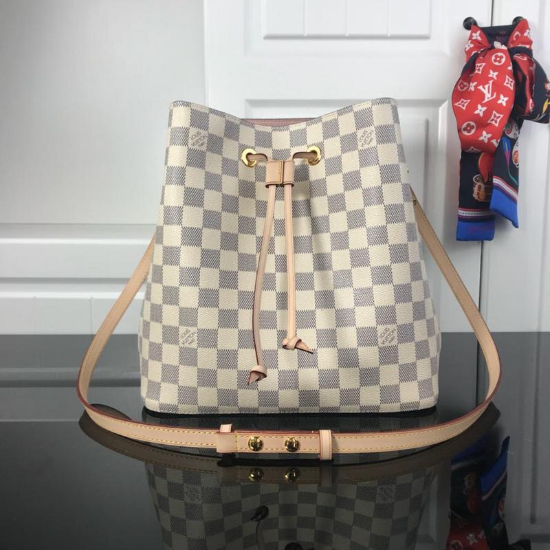 Louis Vuitton Neonoe MM M44022 Plaid bianco