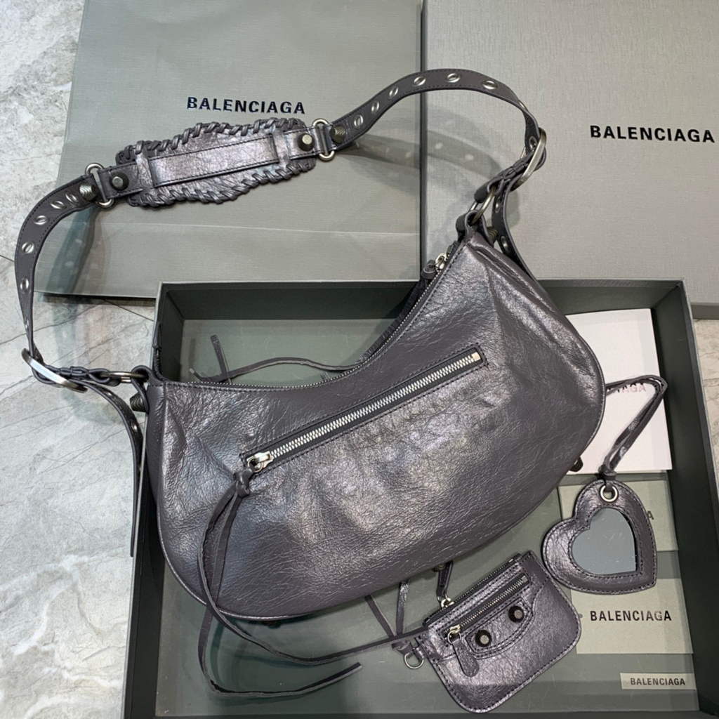 Balenciaga 67130723 Le Cagole femminile a tracolla a tracolla arena in grigio