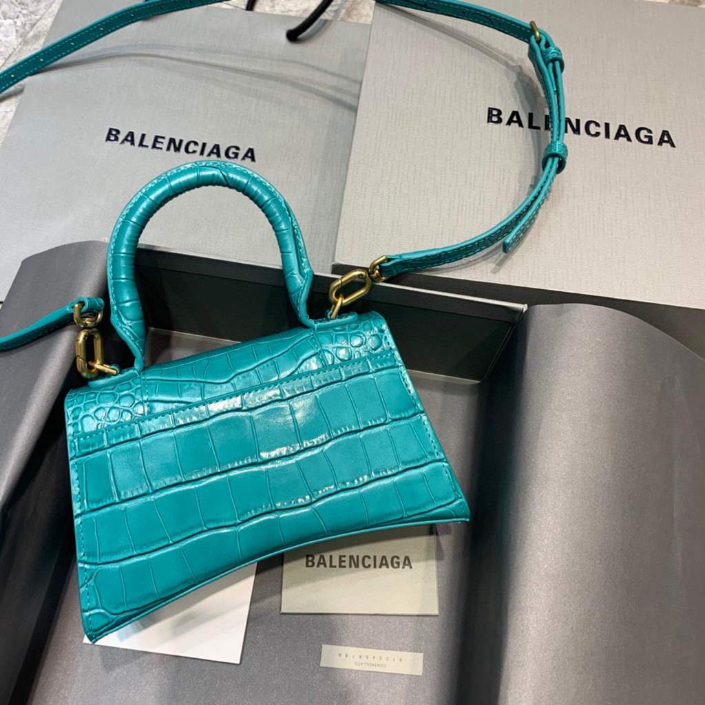 BALENCIAGA 592833 borsa MUSHINE CLASSO XS Oro blu