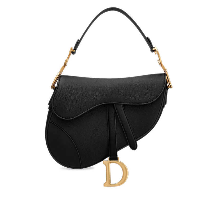 Borsa da sella Christian Dior in pelle di vitello a grana M0446