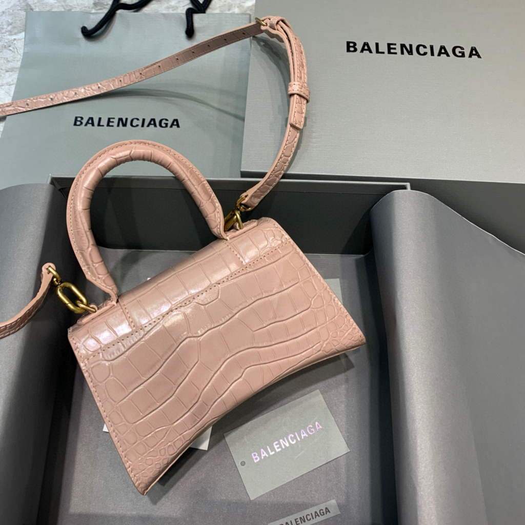 Balenciaga 592833 borsa MUSCHIO CLASSE XS POSCIMENTO ROSA