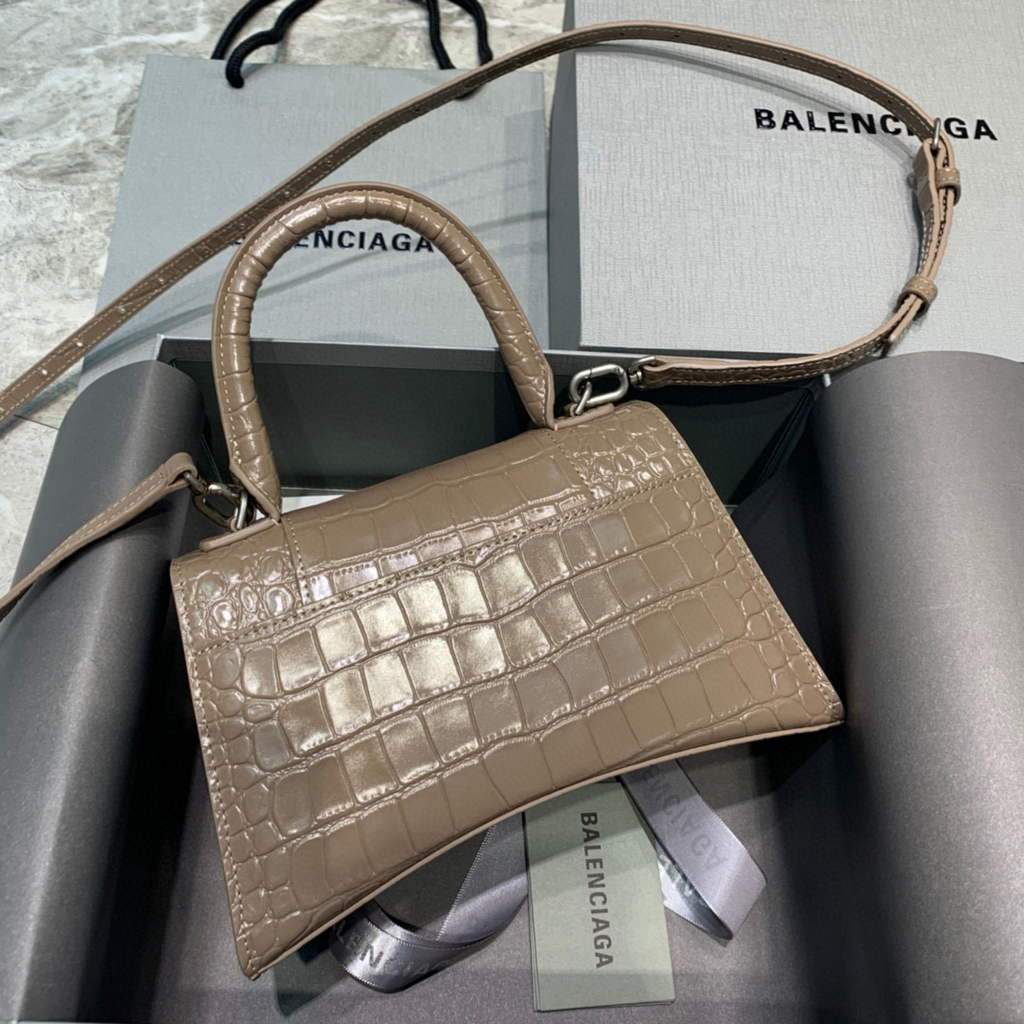 BALENCIAGA 593546 Classista per clessidra per coccodrillo kakhi