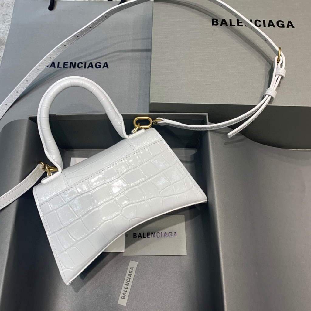 Balenciaga 592833 borsa MUSHINE CLASSO XS Oro bianco