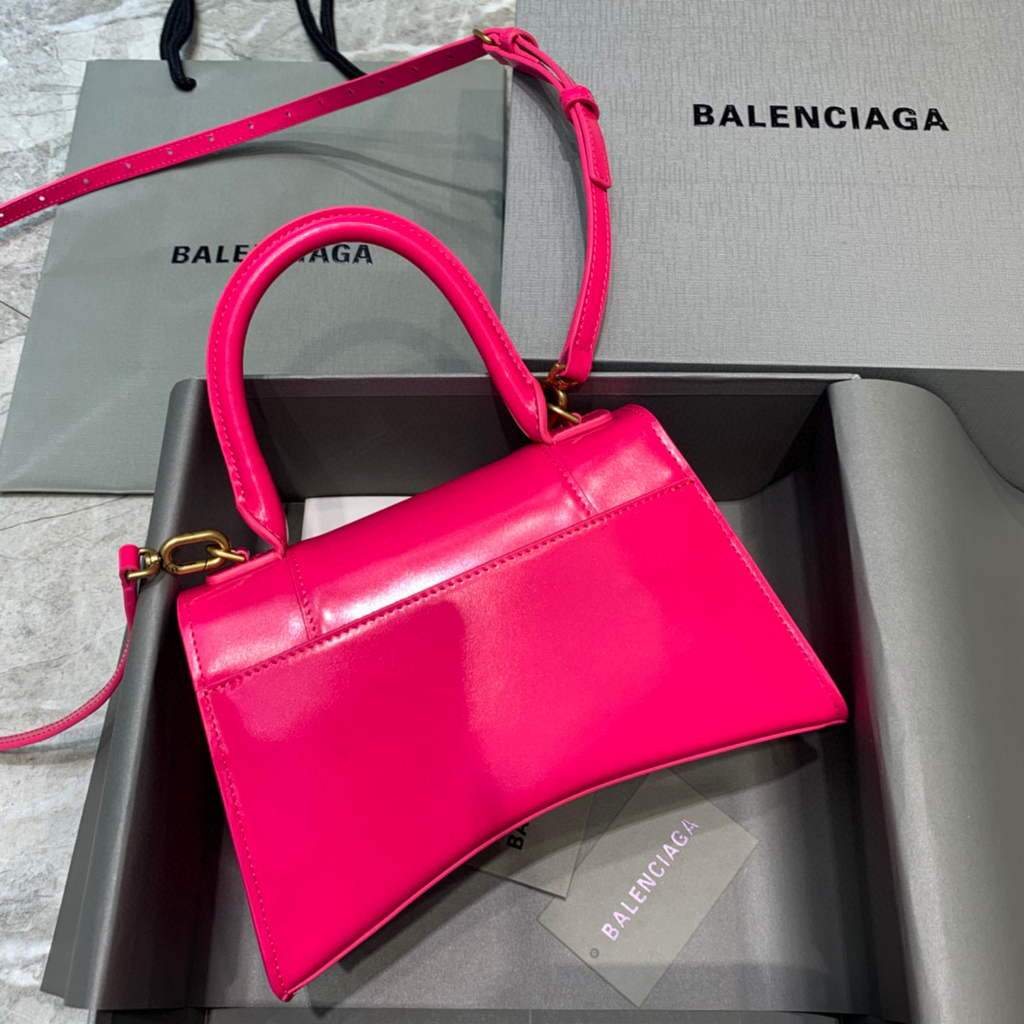 Balenciaga 593546 clessidra per clessidra da cognello carente oro di prugna