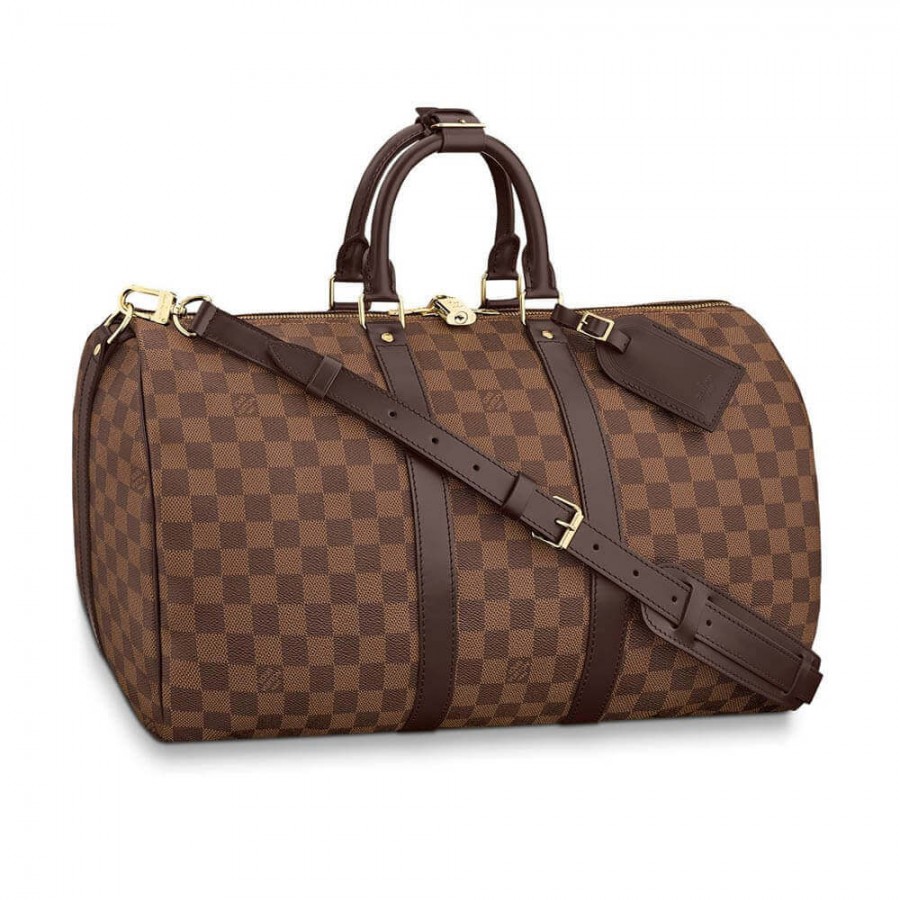 Louis Vuitton Damier Ebene tela Keepall Bandouliere 50 N41427