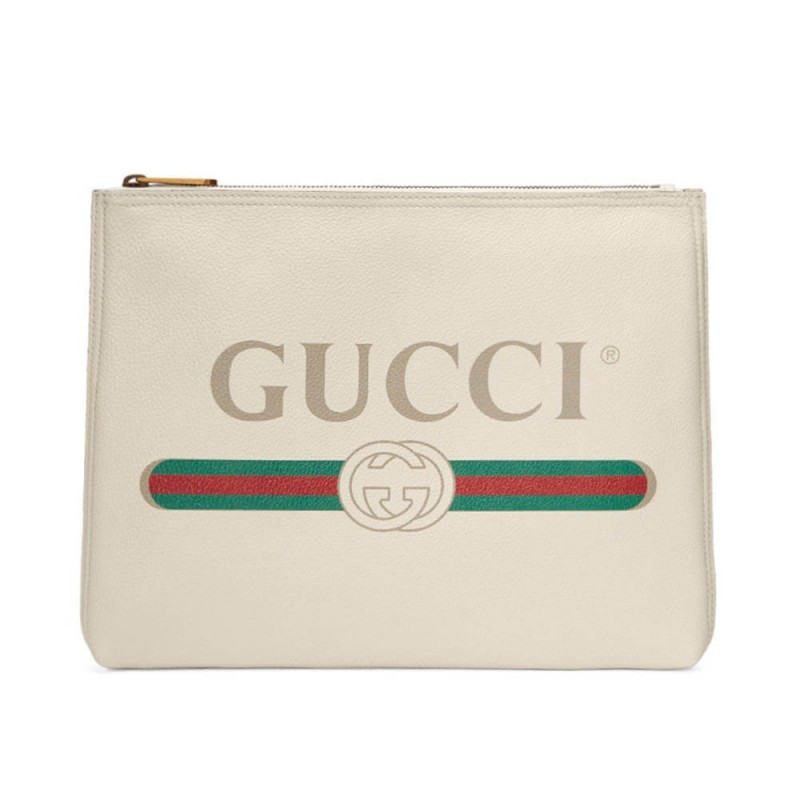 Portfolio medio cuoio stampato Gucci 500981