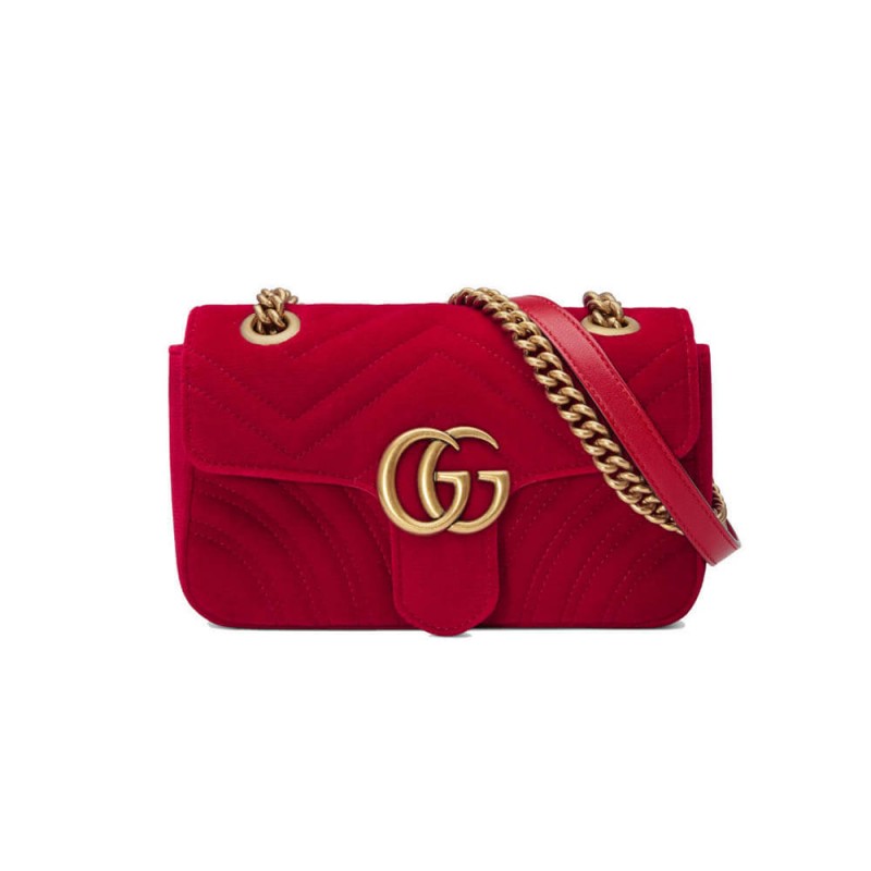 GG GG GG Marmont Velvet Spall borsa 446744