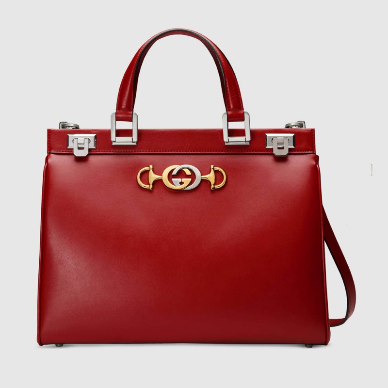 Gucci Zumi Smooth in pelle liscia con maniglia top 564714