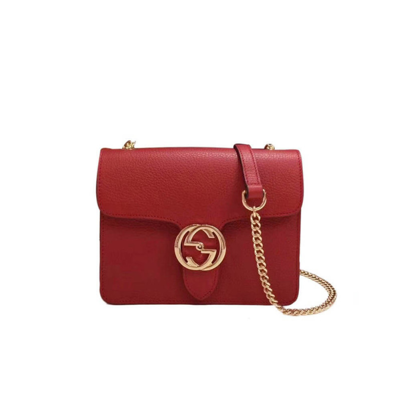 Gucci Interlocking Catena in pelle Cross Body borsa 510304