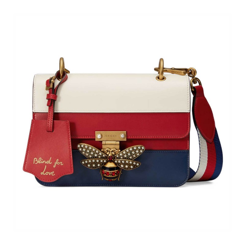 Gucci Queen Margaret Spall borsa 476542 Blue/Red/White