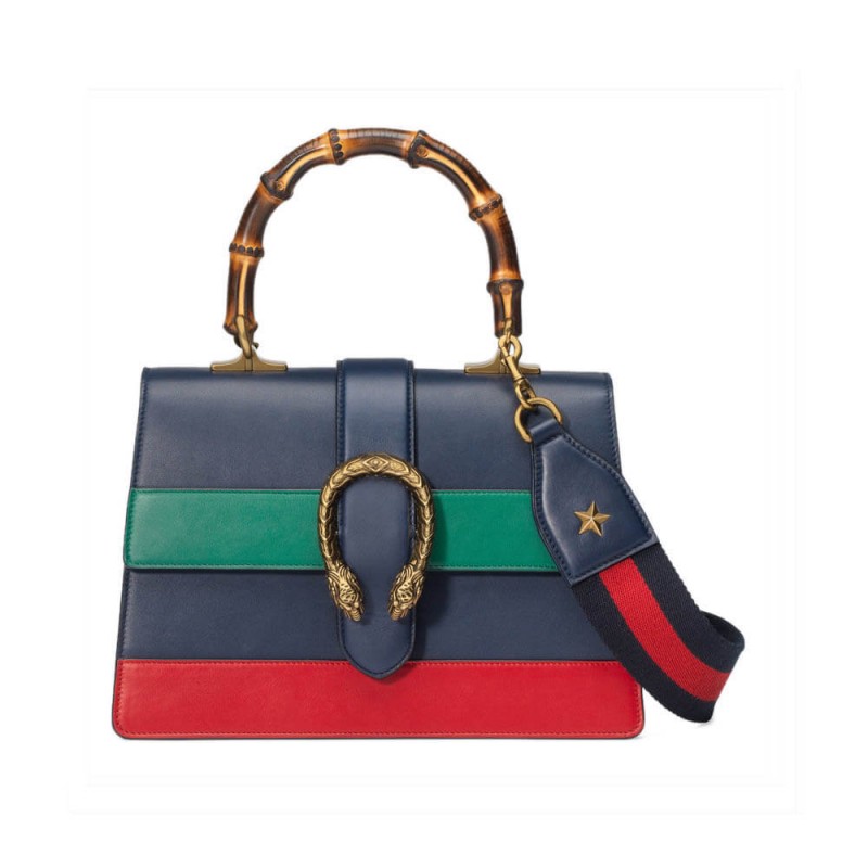 Borsa per maniglie medio di Gucci Dionysus 448075 Blu/Verde/Rosso