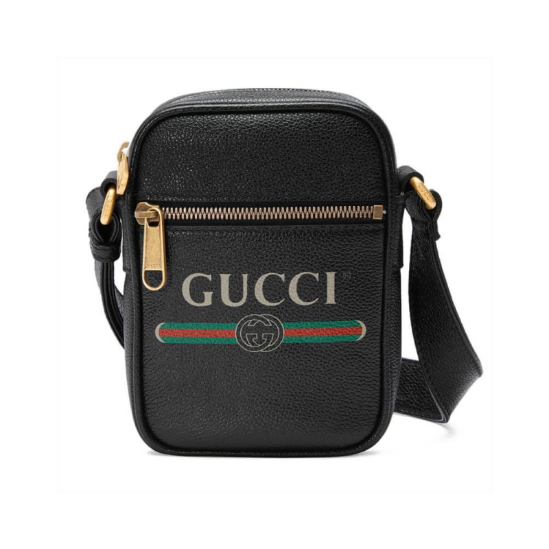 Borsa a tracolla in pelle stampata Gucci 574803