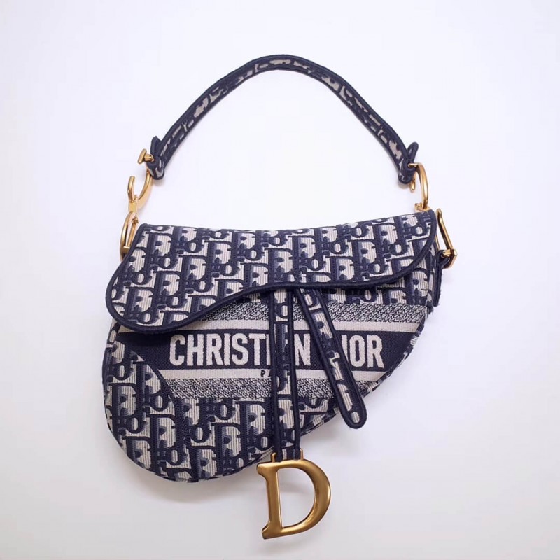 borsa di tela di denim cristiano Dior m0446