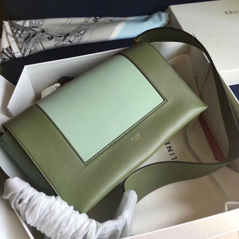 Celine Frame Medio Occhy Borsa 180263 Verde/Verde chiaro