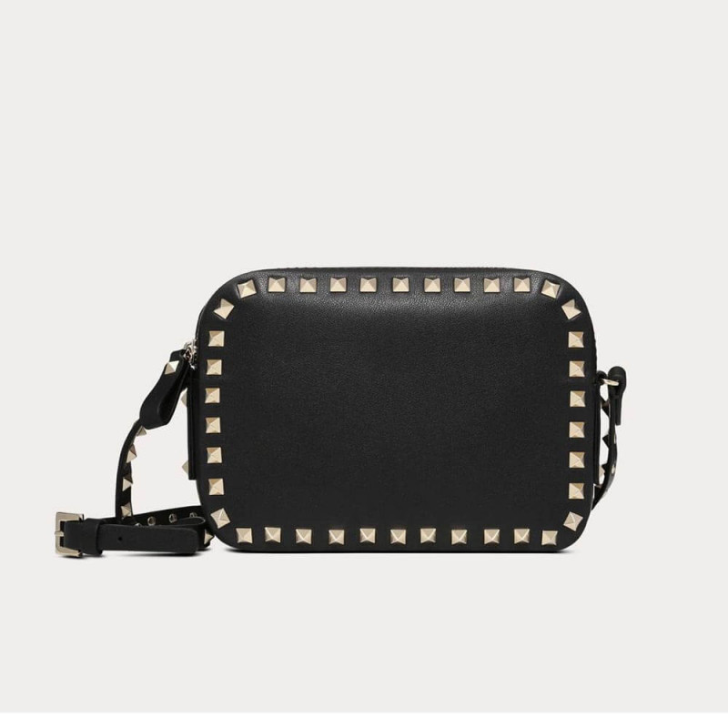 Valentino Garavani Small Rockstud Calfskin Crossbody borsa 0809