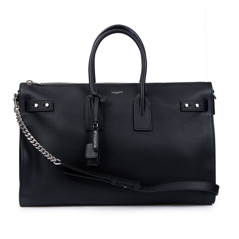 Saint Laurent Sac de Jour Zouchle 36 Borsh borsa in cuoio a grana 491714