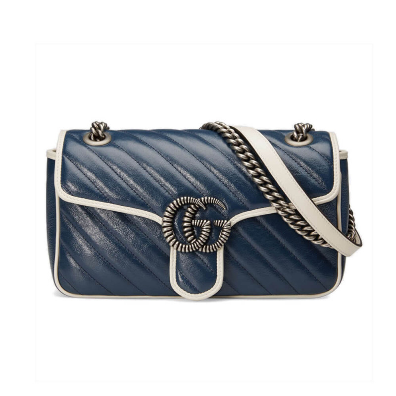 GG GG GG Marmont Small Occhy borsa 443497 Blue