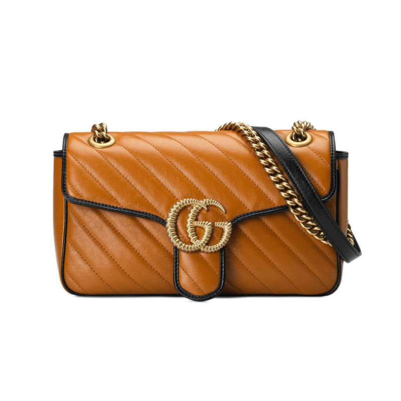 GG GG GG Marmont Small Hall borsa 443497 Cognac