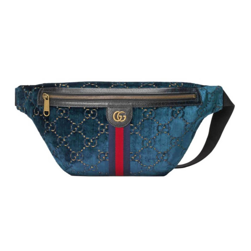 Borsa per cinghia di velluto Gucci GG 574968