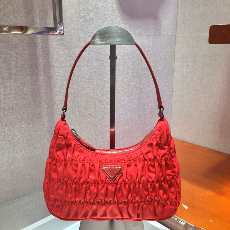 Prada Reedition 2005 Nylon e Saffiano in pelle Hobo borsa 1Ne204