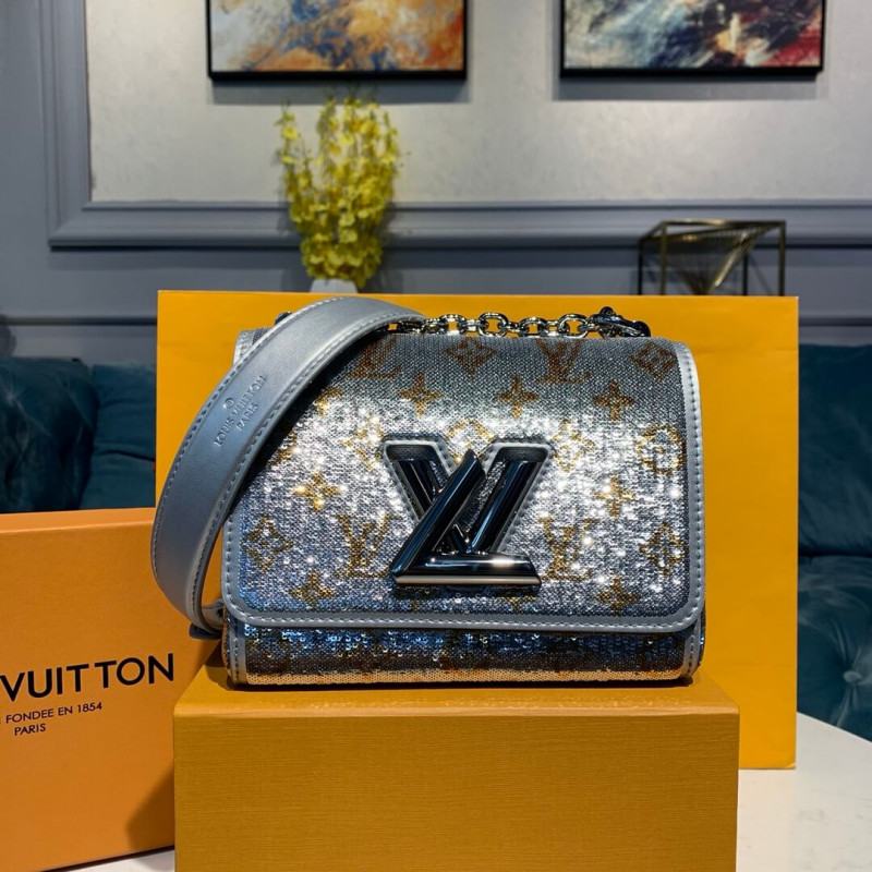 Louis Vuitton Twist PM con paillettes argento M55842