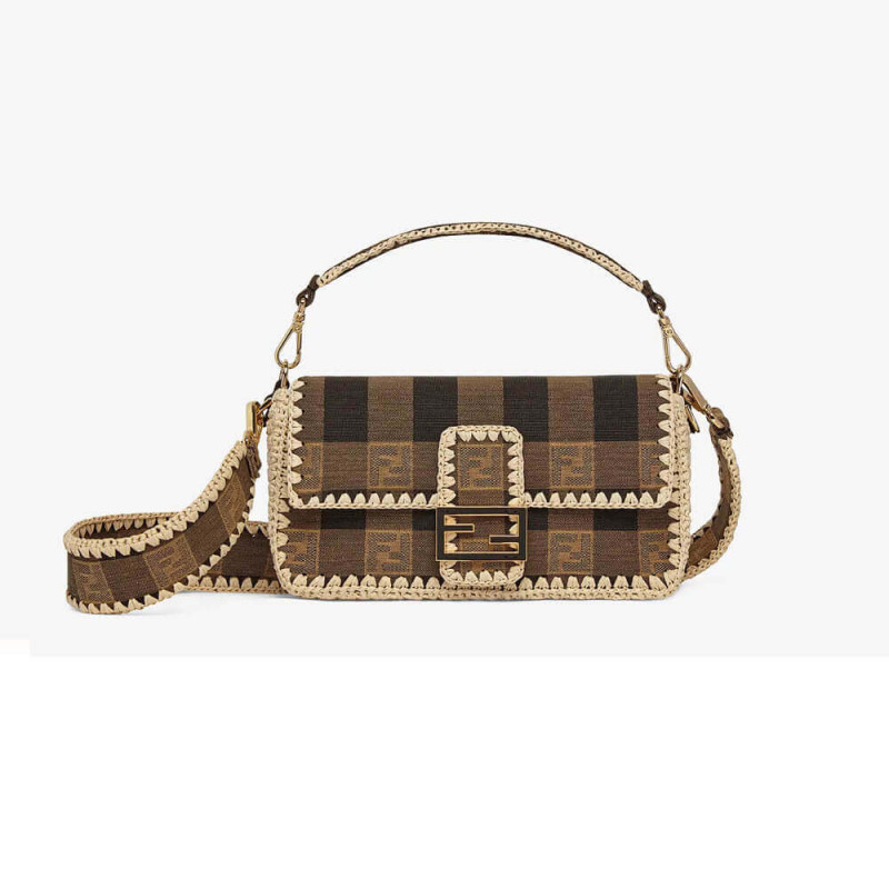 sacca in tessuto marrone borsauette Fendi 8BR600