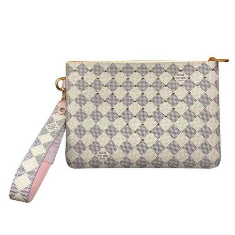 Louis Vuitton Damier Azur Tela Zipped Pochette N67500