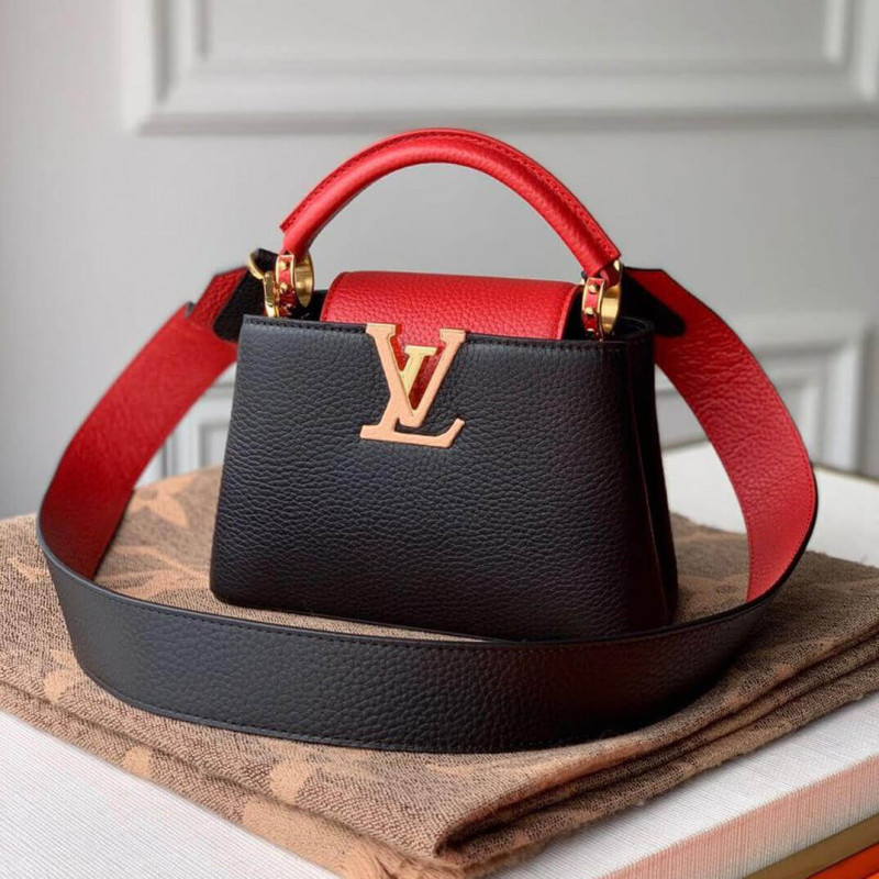 Louis Vuitton Capucines Mini M56071 Nero/Rosso