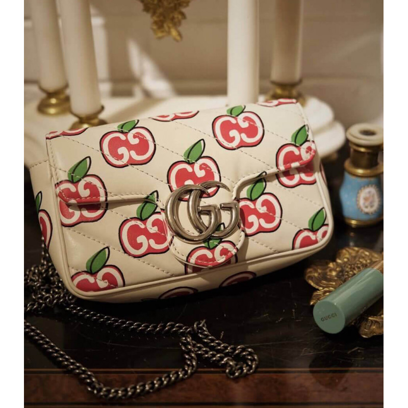 GC GG GG Apple Stampa Super Mini borsa 476433