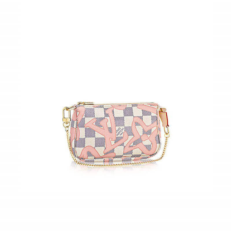 Louis Vuitton Damier Azur Canvas Mini Pochette AccessOires N60051