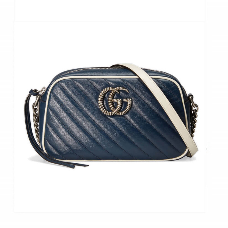 GG GG GG Marmont Small Occhy borsa 447632 Blue