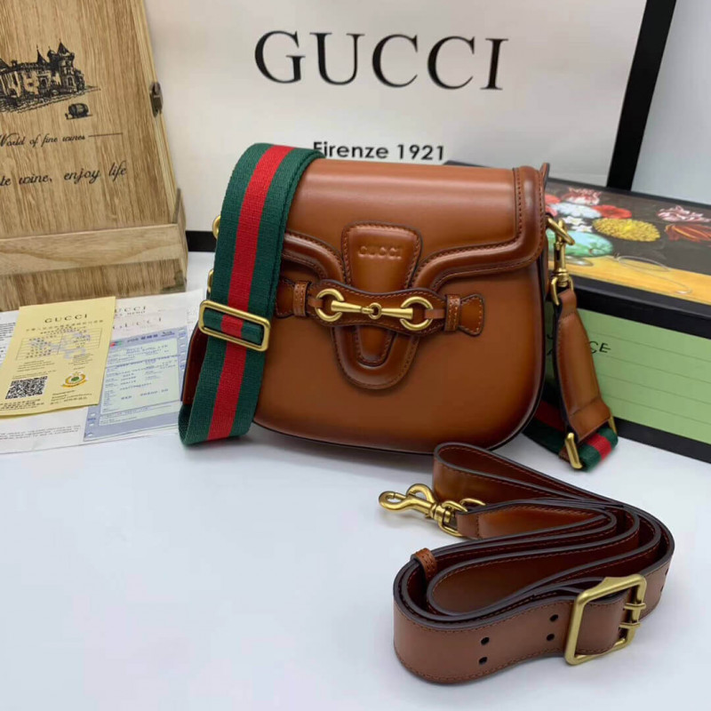 Gucci Lady Web Calfskin Leather Occiglia 384821