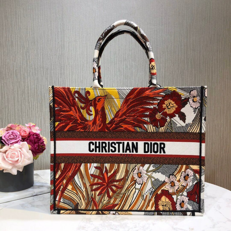 Book Christian Dior Tote multicolore Phoenix ricamo M1286